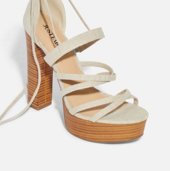 Lace Me Up Heeled Sandal  - Picture 4 of 5